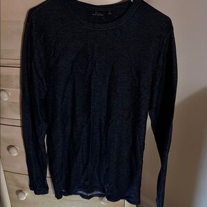 Blue knit Long Sleeve Shirt